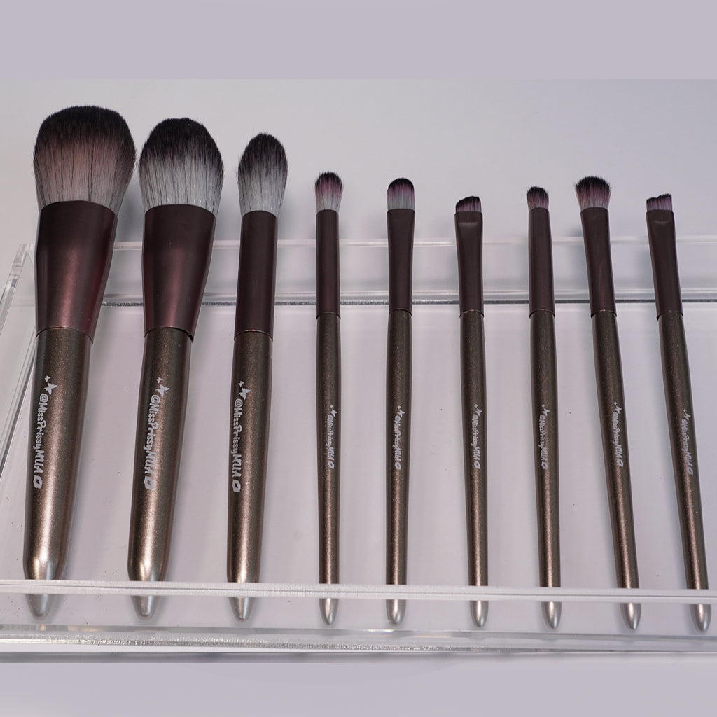 BRONZE LAVENDER 9 pc Industrial Brush Set