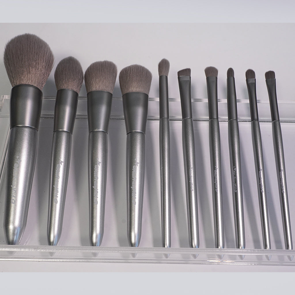 SILVER SATIN 10 pc Industrial Brush Set