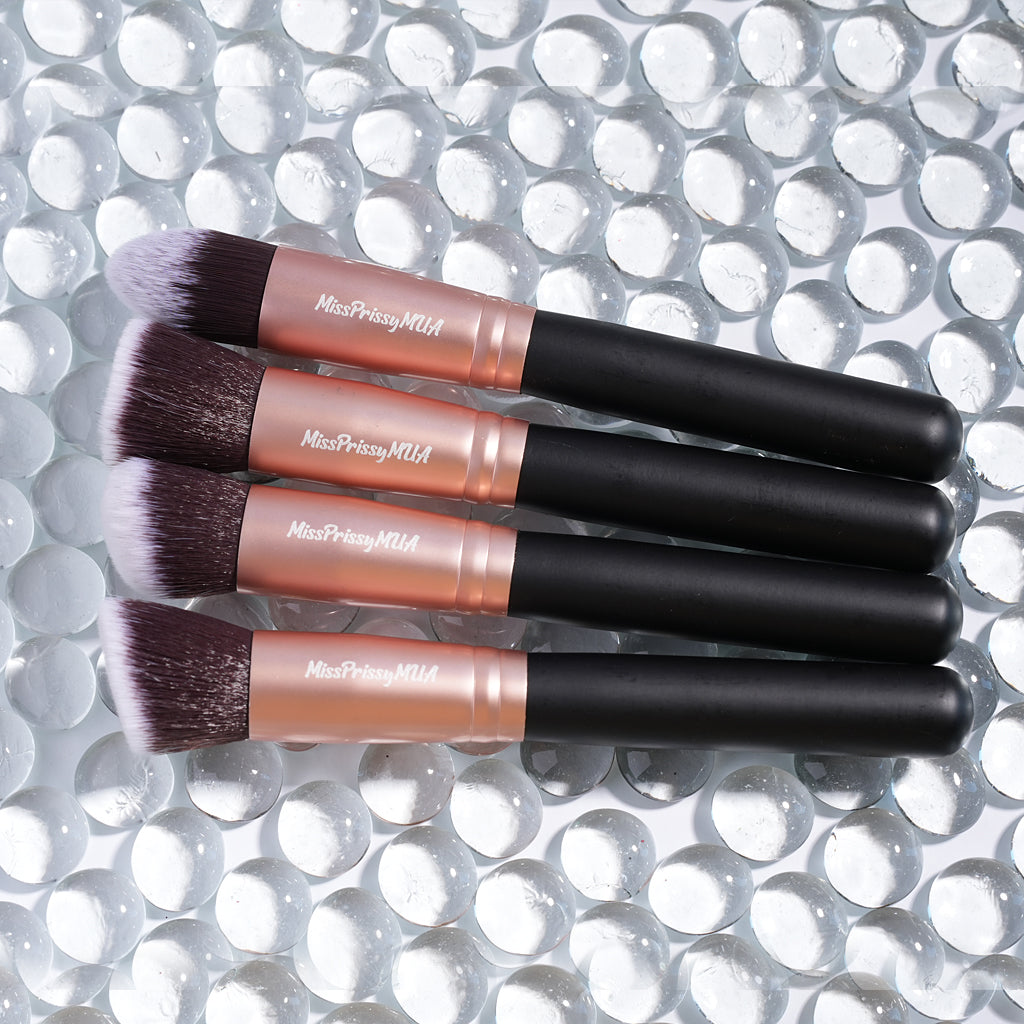 BLACK & ROSE GOLD 15 pc City Girl Brush Set